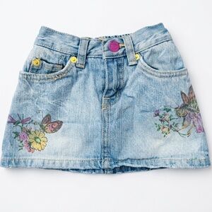 1989 Place Toddler Girl’s Fairy & Floral Denim Skort - Size 18M
